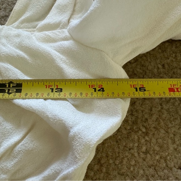 Reformation Top Plath Cream Puff Sleeve Crepe Size Small Puff Sleeve Blouse - Picture 11 of 11